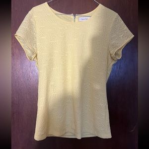 Yellow calvin klein ahirt size medium